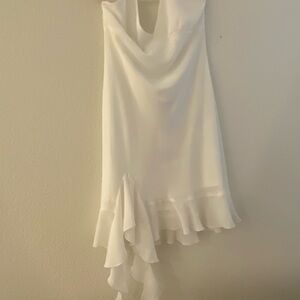 Wilfred White Asymmetrical Ruffle Blouse